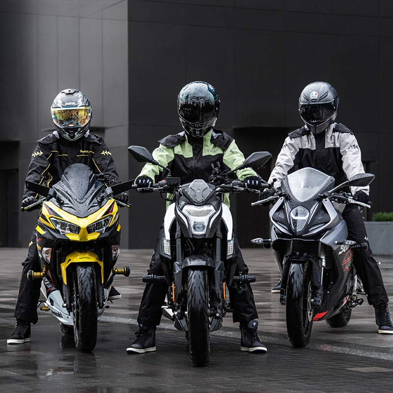 Cycling Commute In Rain - Oxford Motorcycle Rain Suit Waterproof Jacket