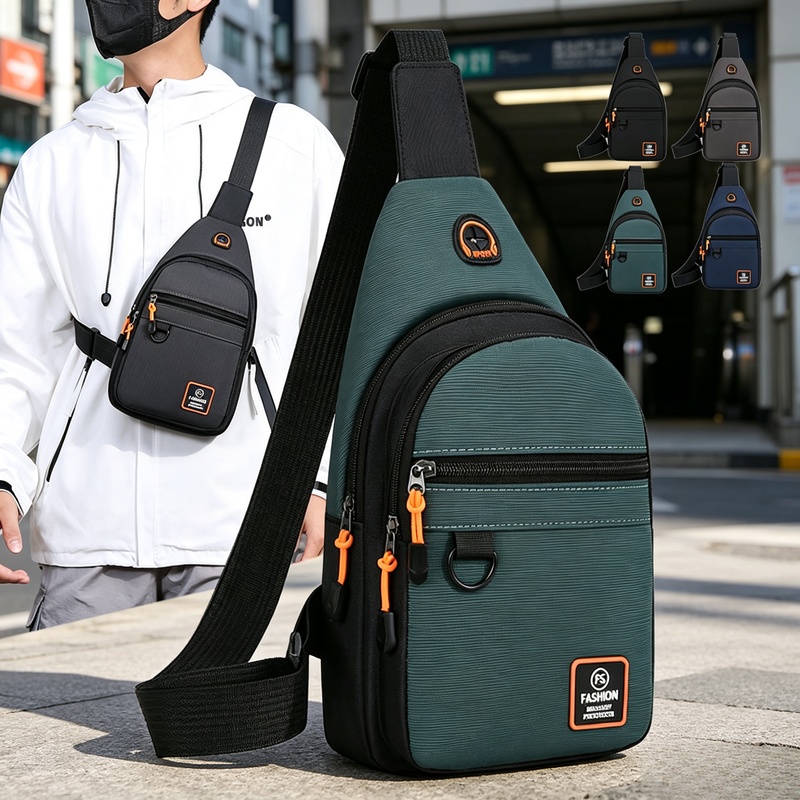 Cycling Commuter Backpack - Men Waterproof Sports Crossbody Chest Bag