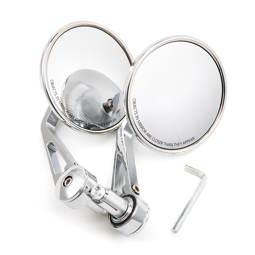 Evomosa Motorcycle Chrome Conv - Mirror Handlebar Convex 评论和价格