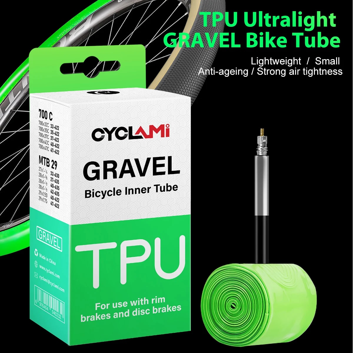 CYCLAMI Ultralight Road MTB 29 - Inner Tube 700C 评论和价格