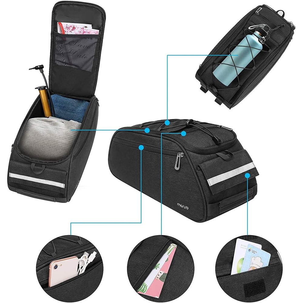 Bike Rack Bag Waterproof Trunk - Panniers Waterproof Rear 评论和价格
