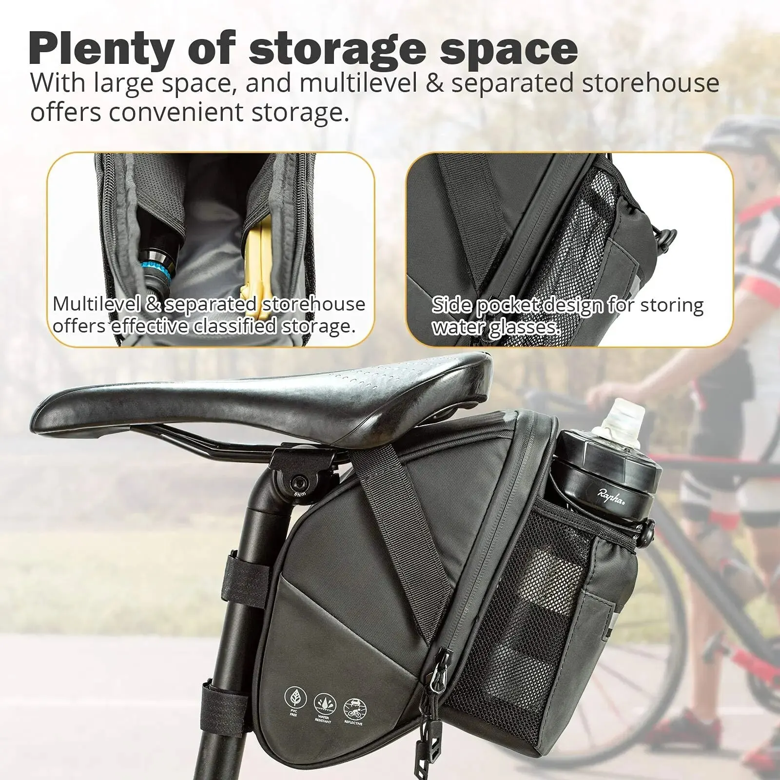 Bike Saddle Bag Waterproof Bik - Saddle Bag Under Seat 评论和价格