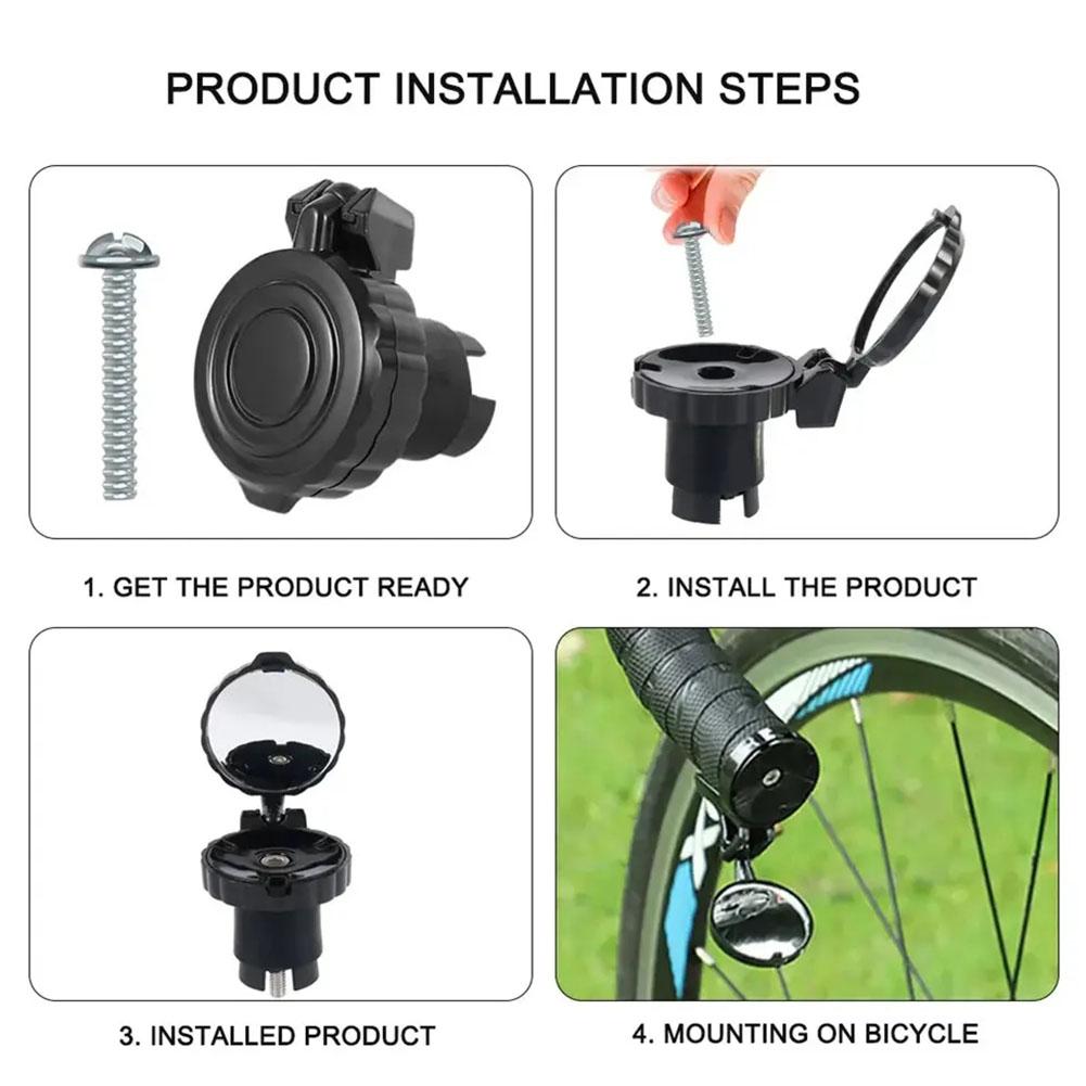 Bicycle Mini Handlebar Rearvie - Mirror Handlebar Convex 评论和价格