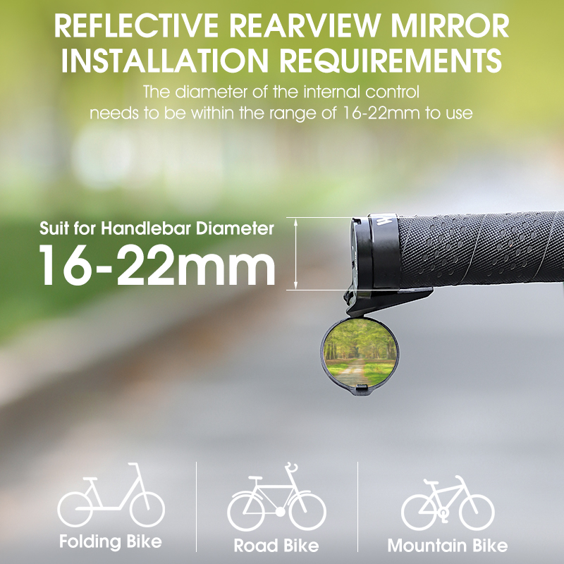 WEST BIKING 2PC Bar End Bicycl - Mirror Handlebar Convex 评论和价格