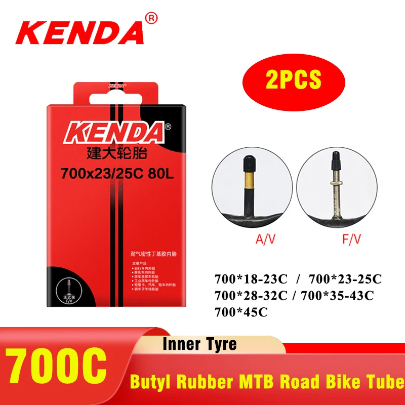 2PCS KENDA Bicycle Inner Tube  - Inner Tube 700C 评论和价格