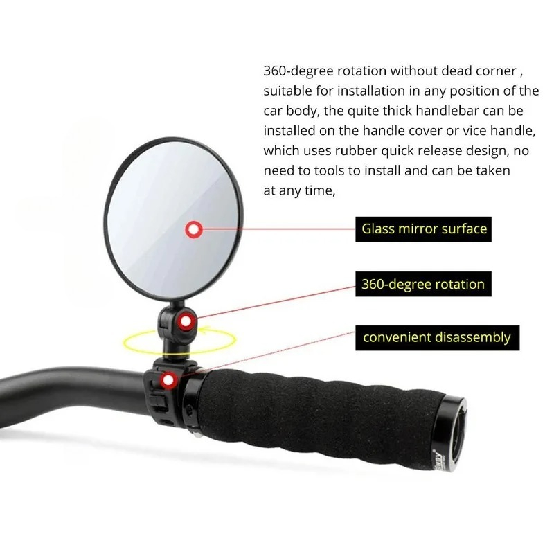 Bicycle Rearview Handlebar Mir - Mirror Handlebar Convex 评论和价格