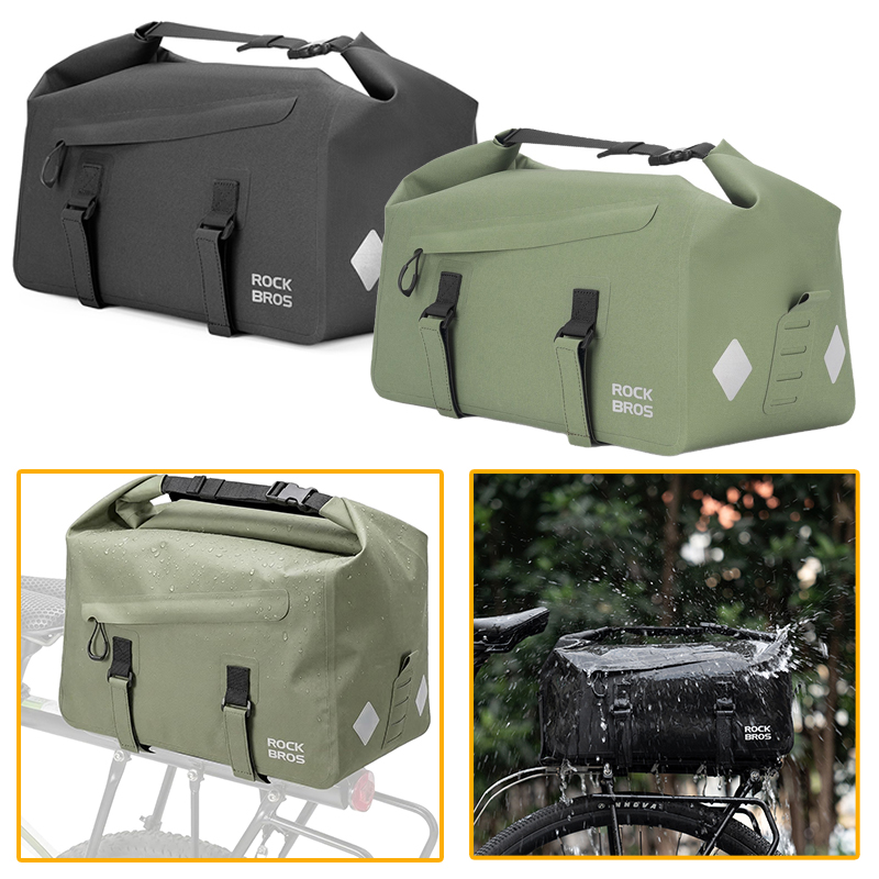 Bicycle Shelf Bag Expandable 1 - Panniers Waterproof Rear 评论和价格
