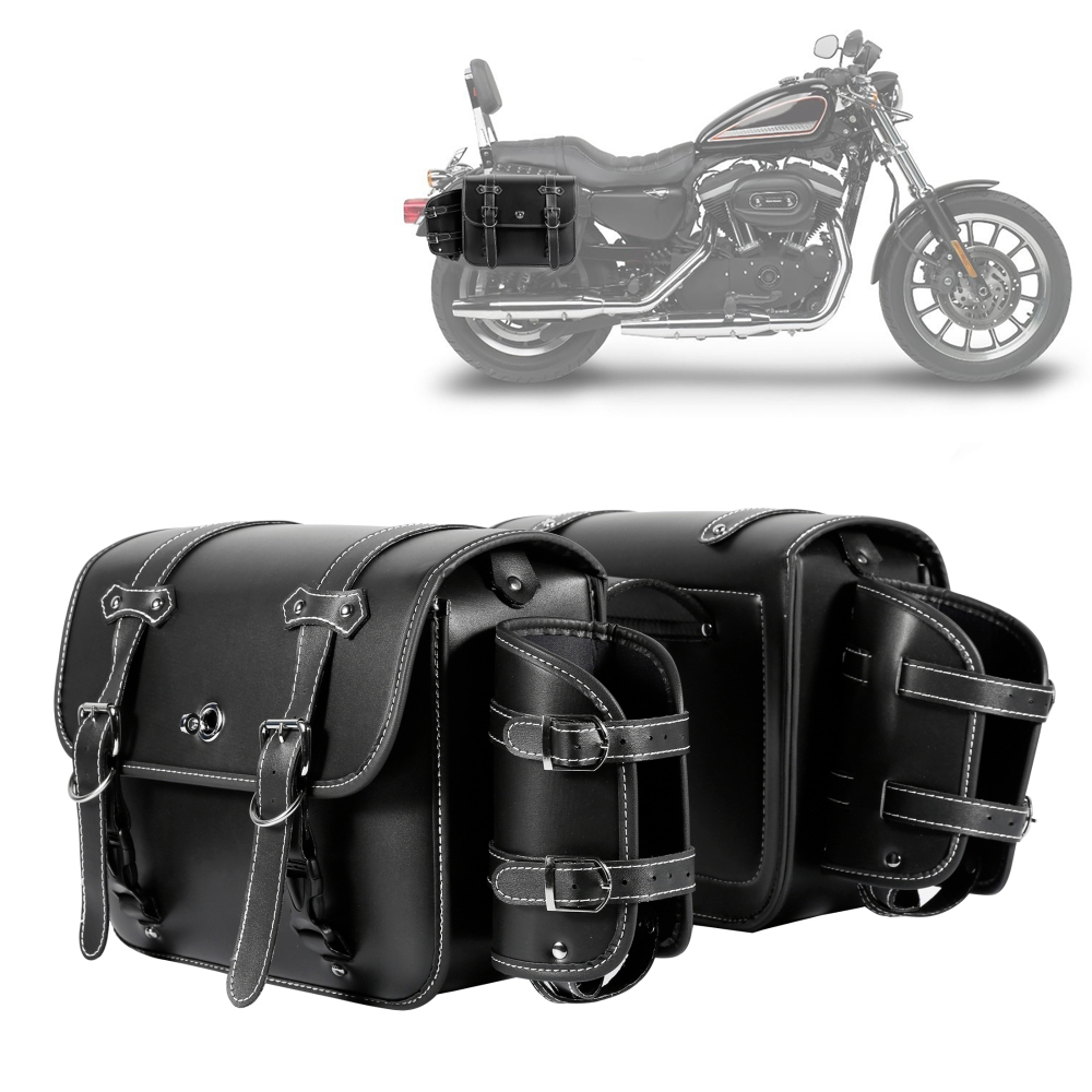 Motorcycle Saddlebags with Cup - Panniers Waterproof Rear 评论和价格